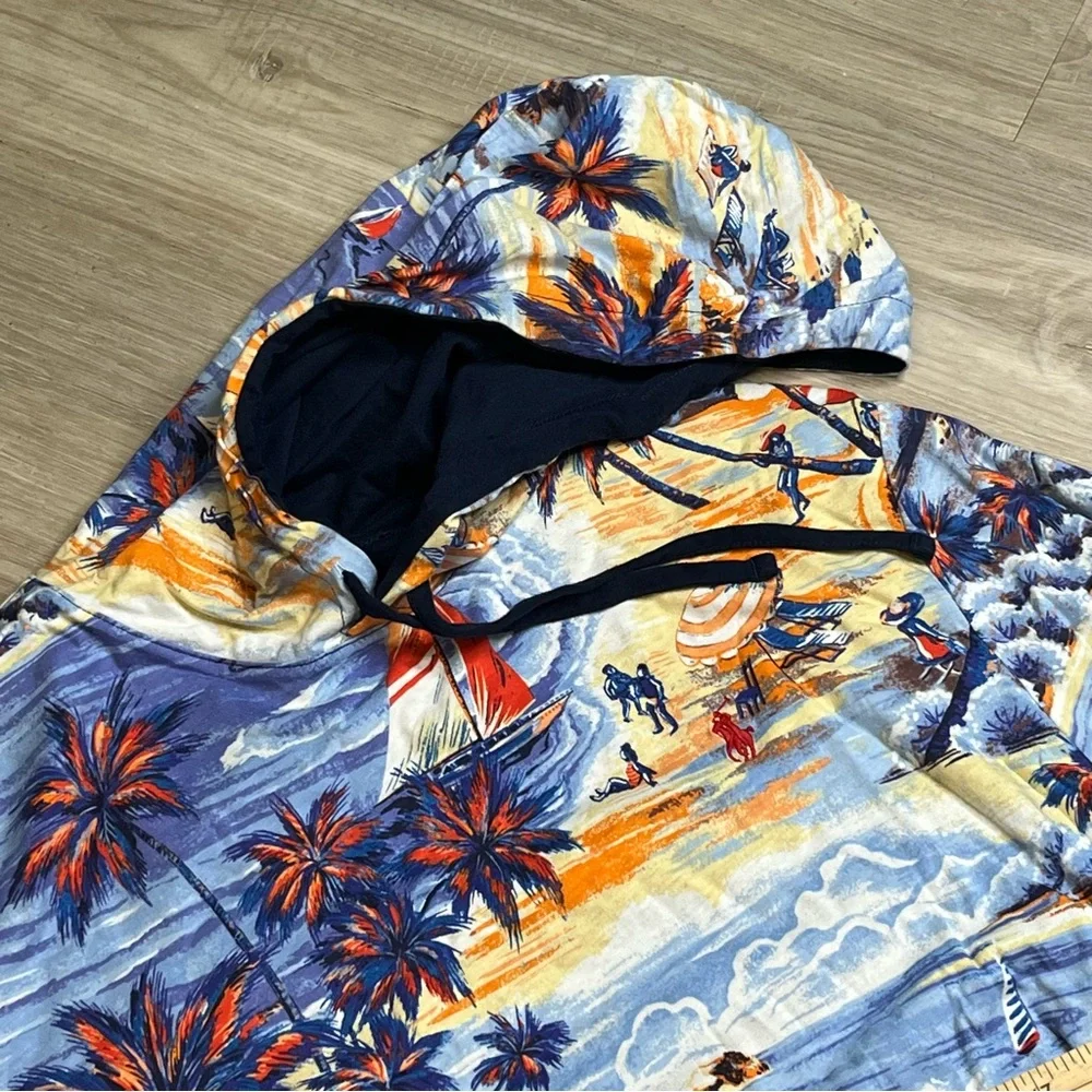 Men’s‎ Polo Ralph Lauren Reversible Tropical Hawaii Print Hooded Pullover Medium